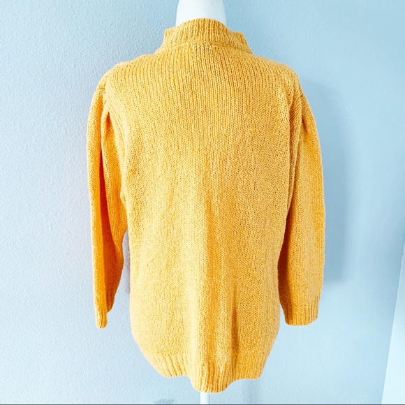 Vintage 80’s/90’s Peach Mock Neck Sweater Sz Large - Picture 4 of 6